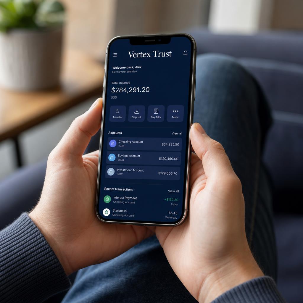 Mobile Banking — Vertex Trust Bank